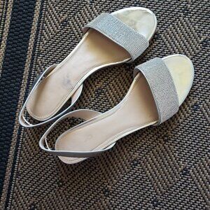 Rhinestone silver sandals